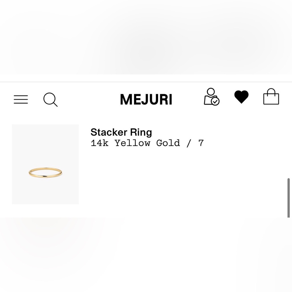 Mejuri 14k Gold Stacking Ring
